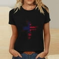thumbnail image 2 of Youyipin Womens Tops Usa Flag Vintage American Flag Graphic Tshirts 4Th Of July Tees Patriotic Blouse Tops Short Sleeve Shirts For Women, 2 of 4