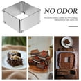 thumbnail image 4 of Molde cuadrado para mousse de acero inoxidable, cortador de mousse, molde para pastel, molde para postre, molde para repostería, herramienta para hornear (plateado), 4 of 6