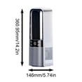 thumbnail image 3 of Leeye Bladeless Dual Tower Desk Fan with Humidifier USB Rechargeable Quiet Oscillating 6 Speeds Compact Personal Cooling Fan for Home Office Bedroom, Black, 13.46in, 3 of 9
