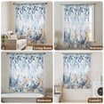 thumbnail image 6 of Blue Eucalyptus Coastal Sheer Curtains 54 Inches Long, Beach Starfish Shell Nautical Ombre Light Filering Curtains, Breathable Simi Curtain Privacy Drapes for Kitchen Bathroom Small Window Treatment, 6 of 9