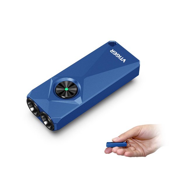 Llavero con linterna VTIGER K1, 800 lúmenes, recargable por USB