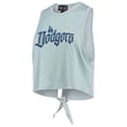 thumbnail image 2 of Women's The Wild Collective Light Blue Los Angeles Dodgers Open Back Twist-Tie Tank Top, 2 of 3