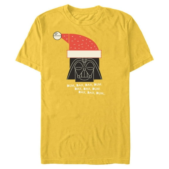 Star Wars Darth Vader Holiday Santa - Short Sleeve Blended T-Shirt for Adults - Customized-Yellow