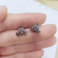 thumbnail image 4 of Cute Pumpkin Carriage Stud Earrings for Women 925 Sterling Silver Cubic Zirconia Vintage Lucky Princess Tiny Small Studs Cartilage Hypoallergenic Holiday Birthday Halloween Jewelry Dainty Gifts, 4 of 11