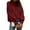 Wine, variant on AOOCHASLIY 2023 Womens Sweater Fashion Women Solid Long Sleeve Pullove Turtleneck-Neck Casual Sweater Tops