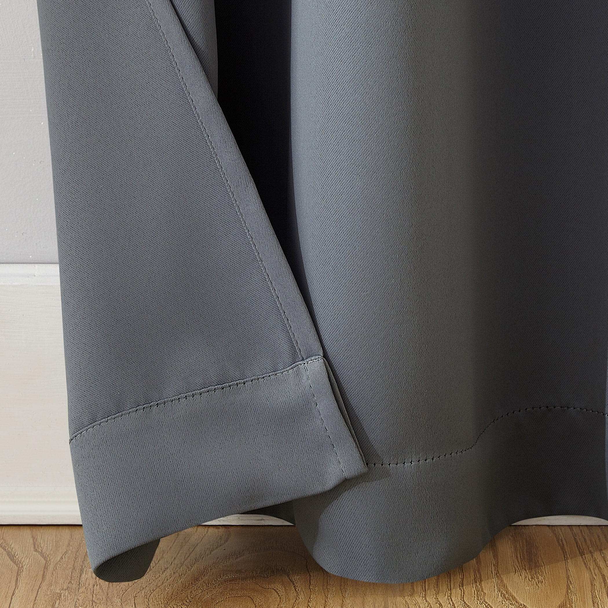 Mainstays Blackout Grommet Single Curtain Panel, 1 Panel, Gray, 40"W x 84"L