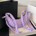 thumbnail image 4 of Bolso Bandolera Crescent para Mujer Con Lazo Diario Acolchado Color Liso () Morado, 4 of 9