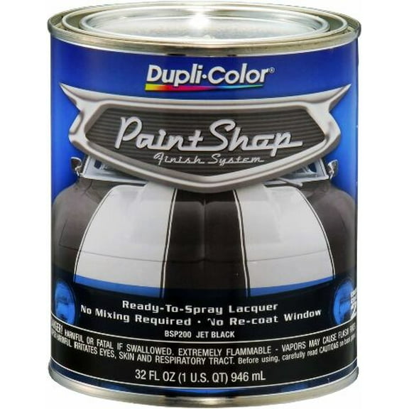 Dupli-Color Paint Shop Finish System Base Coat Jet Black 32 Oz. Quart - Lot of 2