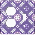 thumbnail image 4 of Metal Light Switch Plate Cover Mandala Purple Floral Pattern Damask MDL112, 4 of 13