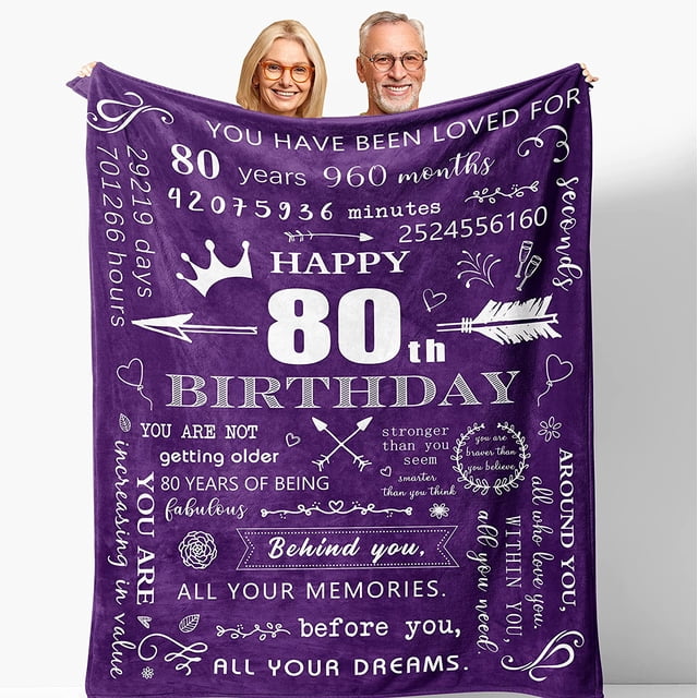 LHSHID 70th Birthday Gifts for Women 70th Birthday Gifts for Men 70th Birthday Gifts 70 Year Old Birthday Gift Best Gifts for 70 Year Old Happy 70 Birthday for Dad Mom Throw Blankets 60x80in