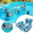 thumbnail image 2 of Inflatable Water Hammock Foldable Floating Row With Backrest Swimming Pool Party Air Sofa Lounge, 2 of 8