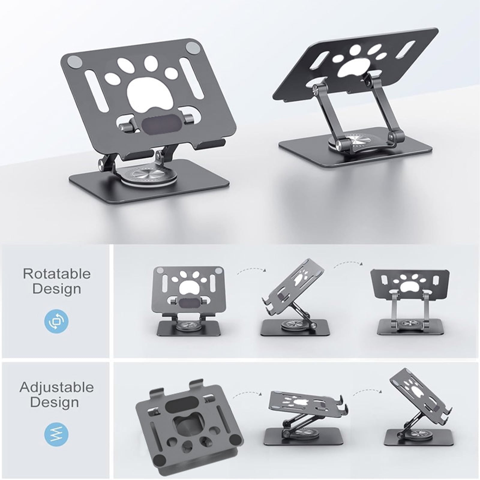 Laptop Stand Risers for Desk Ergonomic Foldable Computer Stand Adjustable Holder for Collaborative Work Easy Storage