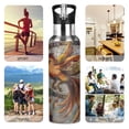 thumbnail image 4 of ALAZA Phoenix with Retro Feather Water Bottle Insulated Flask Stainless Steel Straw Lid 20 oz, 4 of 6
