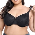 thumbnail image 2 of Tagold Fall Clothes for Womens Wireless Bras,Women's Plus Size Seamless Push Up Lace Sports Bra Comfortable Breathable Base Tops Underwear, 2 of 5
