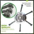 thumbnail image 7 of Steel Wire Weed Trimmer Attachment - Coiled Wire Design for Efficient Lawn, Garden & Sidewalk Weeding - Durable Brush Cutter Disc Mower Tool with Easy Installation Accessories, 7 of 7