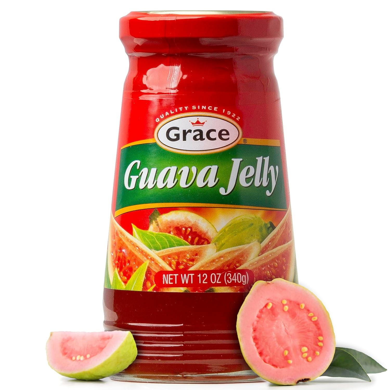 Grace Guava Jelly 12oz - 2 Jars - Tropical Guava Paste Made with Premium Jamaican Guava Fruit