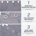 thumbnail image 3 of IFANLANDOR 1Pcs Grey Polyester Curtain Rectangle Energy Saving for Small Windows in Office and Home 1Pcs, 3 of 3