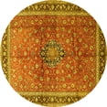thumbnail image 1 of Ahgly Company Machine Washable Indoor Round Persian Yellow Traditional Area Rugs, 7' Round, 1 of 4