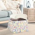 thumbnail image 3 of Yayeee Collapsible Cube Storage Bin with Lid Fabric Closet Decorative Basket with Handles, Yellow Wildflower Pattern, 3 of 7