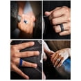 thumbnail image 6 of Gustave 10 Pack Silicone Wedding Ring for Men, Flexible Rubber Engagement Band Camouflage Rings (Size #9), 6 of 7