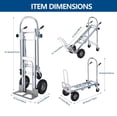 thumbnail image 6 of Yonopro 4 in 1 Convertible Hand Truck, Heavy Duty Aluminum Hand Truck 1000 LBS Load Capacity， Durable Hand Truck Dolly with Nose Plate and 4 Wheels, 6 of 8