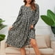 thumbnail image 2 of Vestidos Para Mujer Casual Maxi Vestidos Moda Casual Otoño Invierno Cuello Cuadrado Floral Manga Larga Cuello Cuadrado Vestido de Media Pantorrilla Odeerbi  ODB137715, 2 of 7