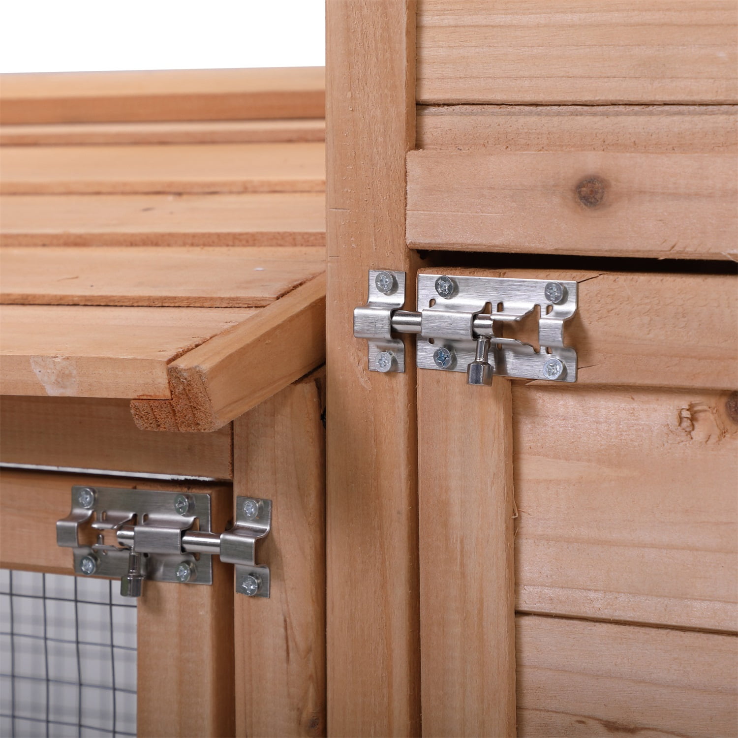 Pefilos 59" Large Chicken Coop Rabbit Hutch, Outdoor Wooden Pet Bunny House Hen Cage, Crib for 2 Rabbits Chicken Nesting Box, Beige Pefilos 59" Large Chicken Coop Rabbit Hutch, Outdoor Wooden Pet Bunny House Hen Cage, Crib for 2 Rabbits Chicken Nesting Box, Beige
