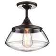thumbnail image 4 of CLAXY Ecopower Vintage Metal Glass Ceiling Light 1-Lights Pendant Lighting Chandelier, 4 of 4