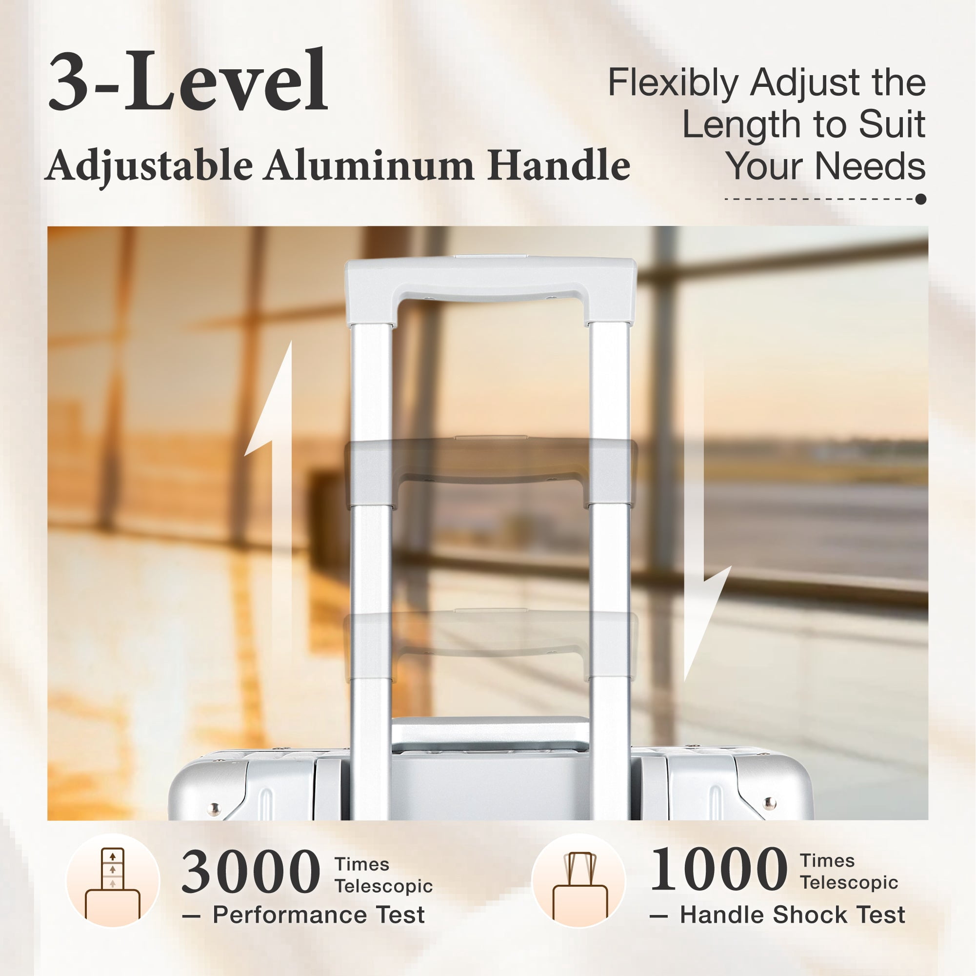 MF Studio 28 Inch Checked Trunk Luggage, Lightweight Zipperless PC Hardshell Suitcase with Aluminum Frame, TSA Locks, Spinner Wheels, USB Charging Port, Silver Gray