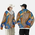 thumbnail image 4 of Gaeub Colorful Dot Art Fish Men's and Women's UPF 50+ Long-Sleeved Sun Protection Clothing, Fishing Shirt Long Sleeve Zip-X-Large, 4 of 7