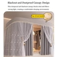 thumbnail image 5 of Bunk Bed Tents with  U-Shaped Sliding Rails and Sturdy Frame,Sleep Privacy Bed Spread Blackout Curtains,Height Adjustable for Junior Loft Bed College Students Dorm, 5 of 8