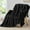 Black, variant on Throw Blanket for Couch - 300GSM Soft & Warm Fluffy Pink Blanket, Decorative and Giftable Striped Blankets for Women, Men, 50"x70"