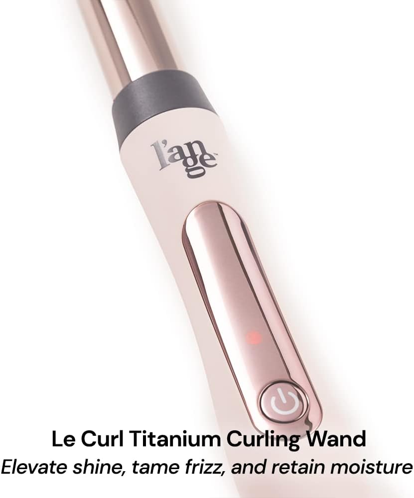 L'ange Hair Le Curl 1 Inch Titanium Curling Wand, Pink photo 4