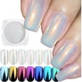 thumbnail image 5 of 6Boxes Mirror Pearl Nail Glitter Powder Laser Holographic Pink Magic Dust Aurora Powder Nail Pigment Tool Sparkle Effect Chrome Pigment for UV Gel Polish Dip Mirror Dust DIY Nail Decoration, 5 of 9