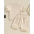 thumbnail image 2 of Zehjuhan Infant Baby Girl Short Sleeve Round Neck "DADDY'S GIRL"Letter Pattern Top + Shorts 2PCS Summertime Fashion Clothing Set, 2 of 5