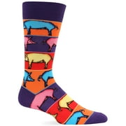 Hot Sox Mens Pop Pigs Crew Socks