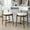 Beige+Walnut, variant on Mid-Century Counter Stools with Curved Open Back, Upholstered Seat, Solid Wood Frame, Beige+Walnut, Set of 2