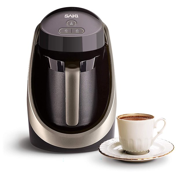 Saki Automatic Turkish Coffee Maker with Cook Sense Technology, Black