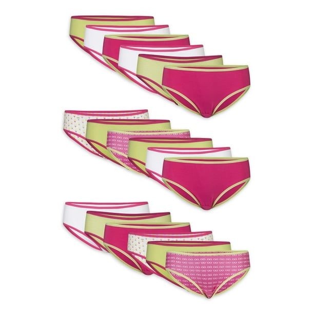 Gildan Gildan Girls Underwear, 18 Pack Bikini Cotton Panties, Size 4