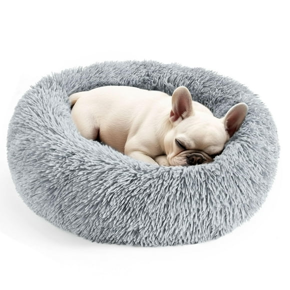Cama redonda lavable contra la ansiedad Hoewina para perros pequeños