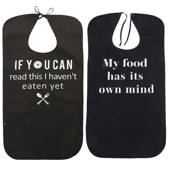 Adult bibs for eating men washable 2Pcs Waterproof Bib Reusable Adult Bib Elderly Bib Adult Eating Bib Elderly Clothing Protector
