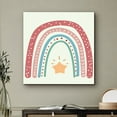 thumbnail image 2 of PixonSign Canvas Print Wall Art Shining Star Underneath Rainbow Geometric Shapes Illustrations Modern Art Chic Relax/Calm Multicolor Warm for Living Room, Bedroom, Office - 24"x24", 2 of 5
