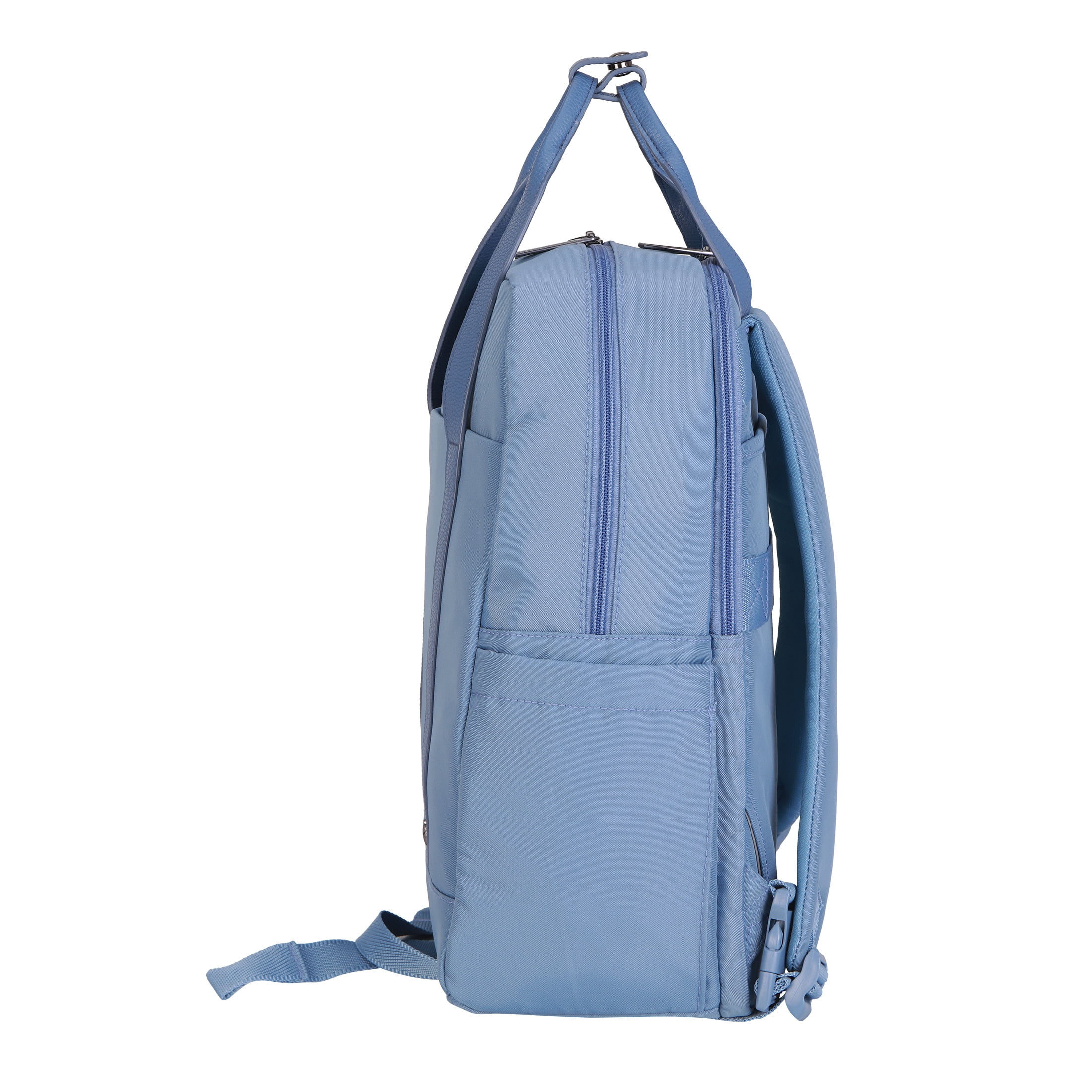 btL 16-inch Nylon Convertible Travel Backpack Tote with 15-inch Laptop Sleeve, Blue Shadow