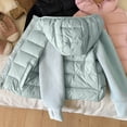 thumbnail image 5 of Lmnyox Kid's Hooded Puffer Jackets Winter Warm Lightweight Patchwork Coats Plain Zip Up Jackets with Pockets, 5 of 8