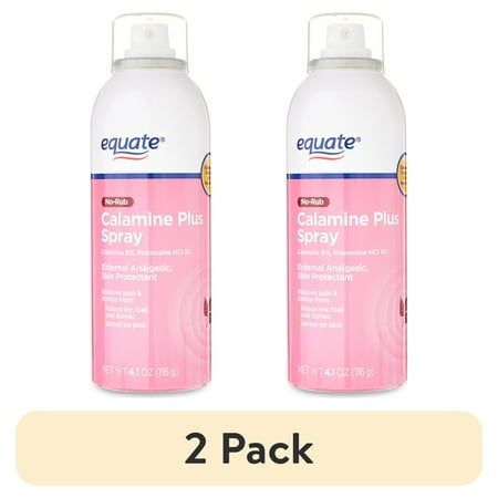 (2 pack) Equate No-Rub Calamine Plus Spray, 4.1 oz