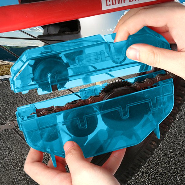 Herramienta de limpieza de cadena con cepillos giratorios, herramienta de lavado para ciclismo, kit de lavado para bicicletas de montaña plegables de carretera