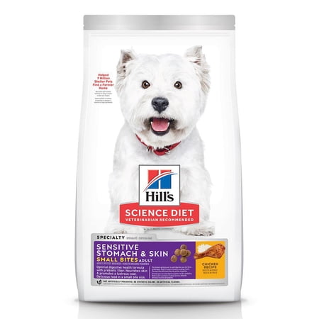 Hill's Science Diet Small Bites Adult Sensitive Stomach and Skin Chicken Recipe Dry Dog Food 15 lb