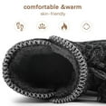 thumbnail image 2 of NCCB Womens Bootie Slippers Plush Fleece Memory Foam Indoor House Shoes Knit Bootie Slippers for Women Black 5-6, 2 of 6