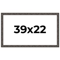 39x22 Frame Black-Brown Medieval Solid Wood Picture Frame | 1.5 Inch Moulding Width | Gotham