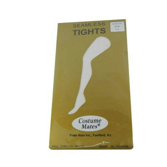 White Child Seamless Tights Pantyhose Accessory Size 3-6 Small